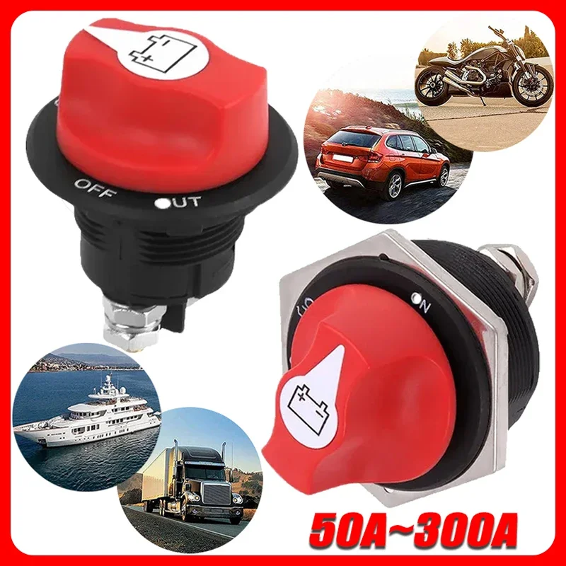 

50/300A Car Truck Battery Rotary Disconnect Switches Motorcycle Marine Boat RV Safe Cut Off Isolator Power Disconnecter Switch