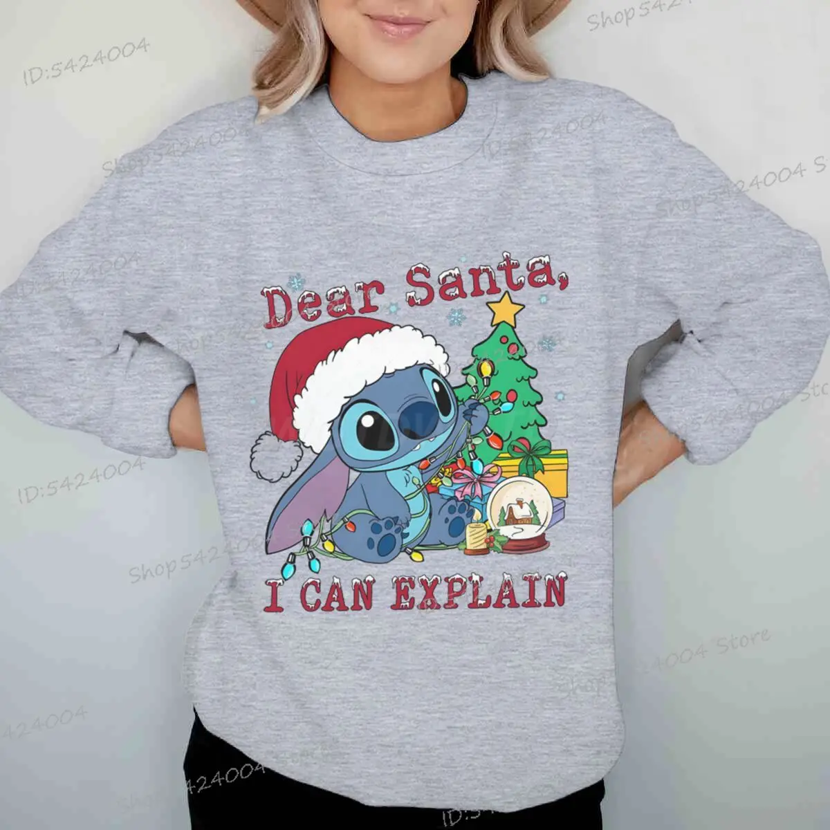 "عزيزي سانتا يمكنني شرح" البلوز الكرتون غرزة وشجرة عيد الميلاد Y2K سوداديرا عيد ميلاد سعيد السنة الجديدة البلوز النساء الرجال