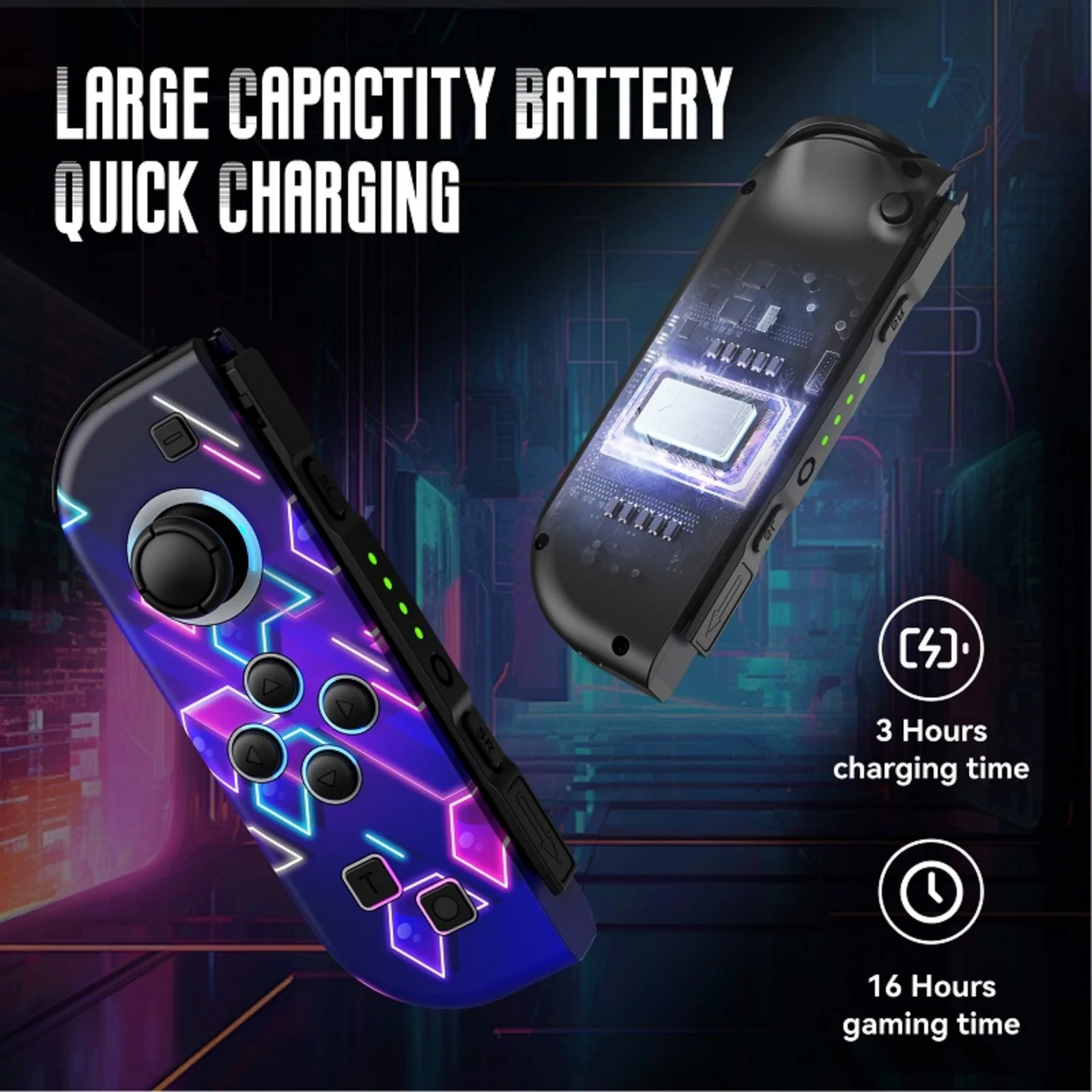 Joypad wireless per controller Switch/OLED/LITE/PC/IOS/Android con LED RGB L/R Turbo Dual Vibration Wake-up Funcs Gamepad Joystick