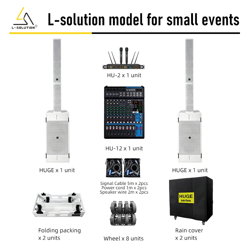 L-solution HUGE Portable Active Column Speaker System Easy to Set up Street Performances Roadshows Wedding Sound Reinforcement