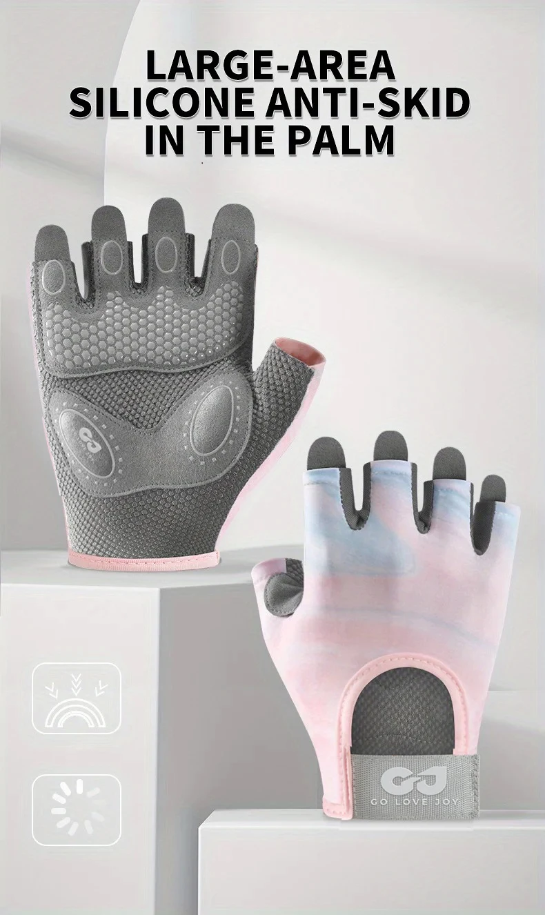 Atmungsaktive Halbfinger-Fitnesshandschuhe für Männer und Frauen, Leistung mit unseren langlebigen Halbfingerhandschuhen, handwaschbaren Handschuhen – Detail 3