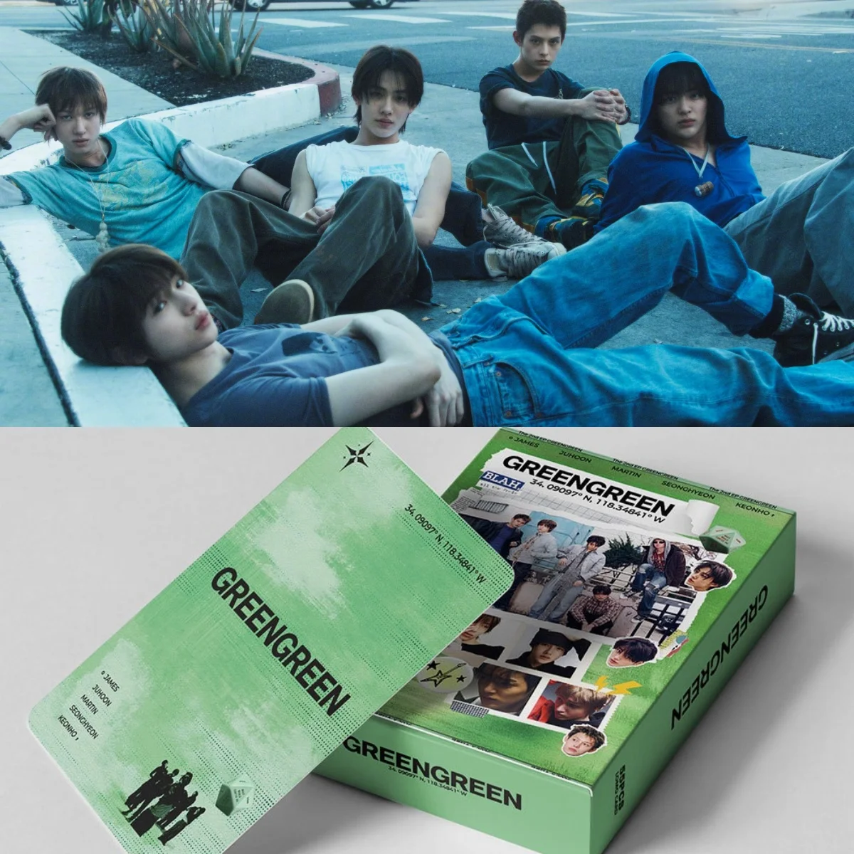 

55PCS Kpop Hot Boys Group CORTIS New Album "GREENGREEN" HD Lomo Card MARTIN JAMES JUHOON KEONHO SEONGHYEON Photocards Fans Gifts