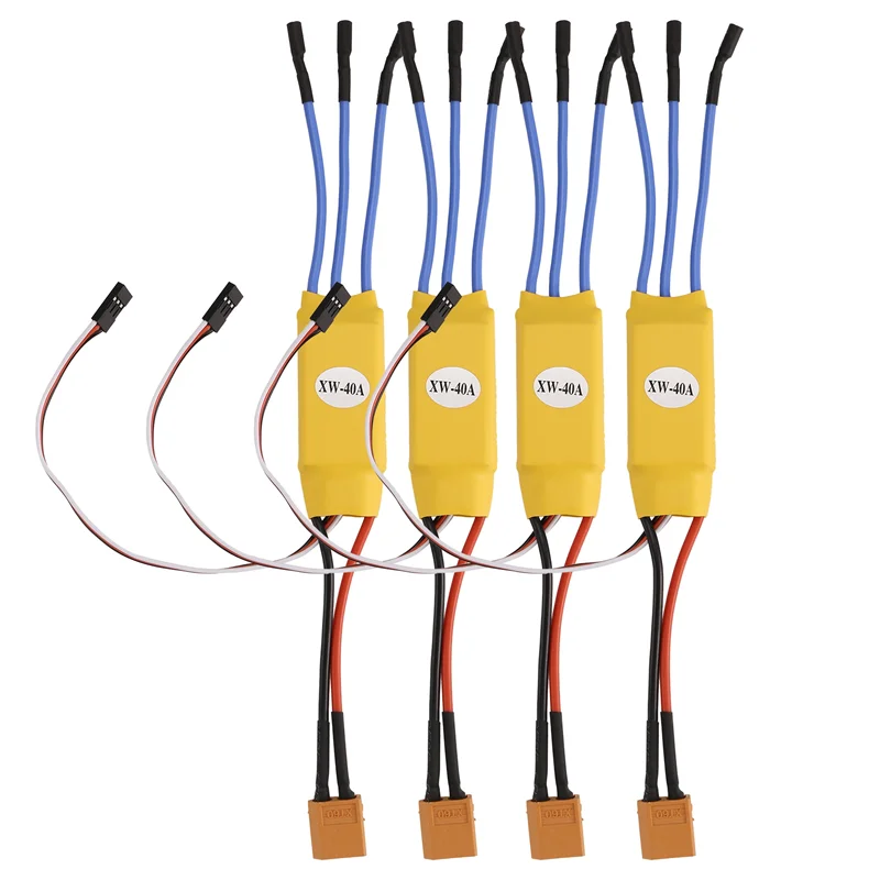AS96-40A ESC 브러시리스 RC 엔진 속도 컨트롤러 BEC ESC T-Rex F450 헬리콥터 보트 XT60 FPV F450 소형 쿼드콥터 드론용