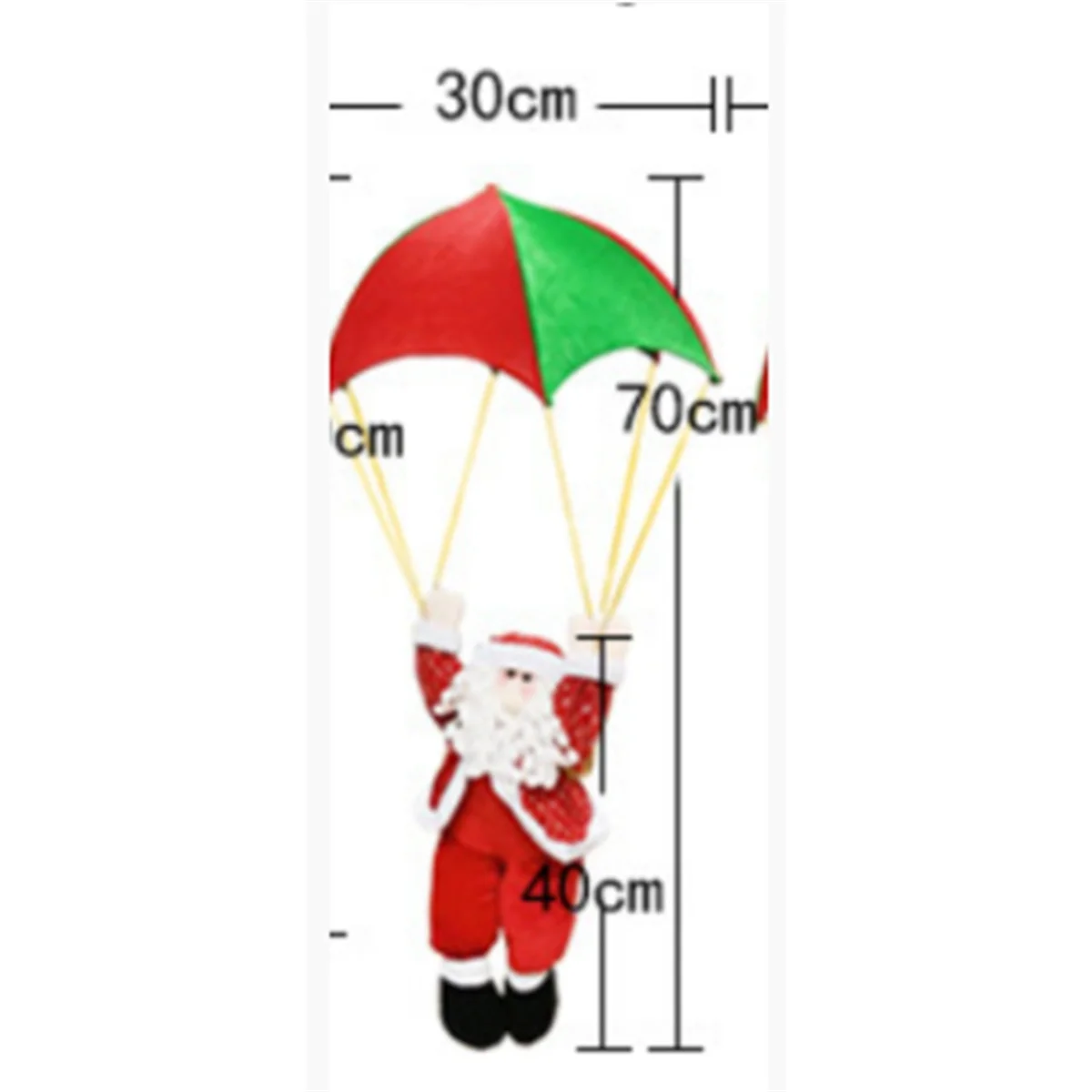 

ABIYY-Parachute Santa Claus Christmas Decorations Outdoor Parachute Santa Claus Doll Pendant New Year Decor Ornaments