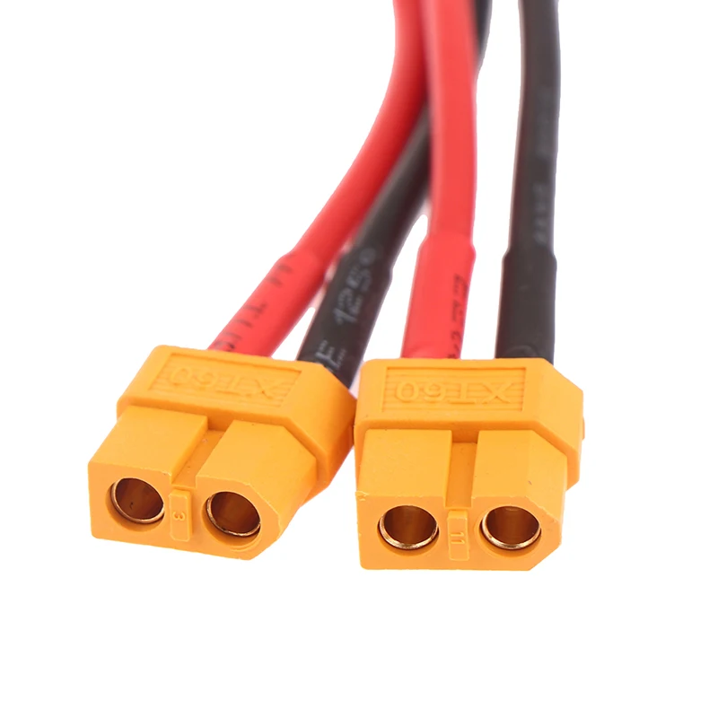 XT60 Y Splitter Cable 14AWG Silicone 3-Way Parallel Wire, Male Female Dual Connector for RC Battery Motor Extension