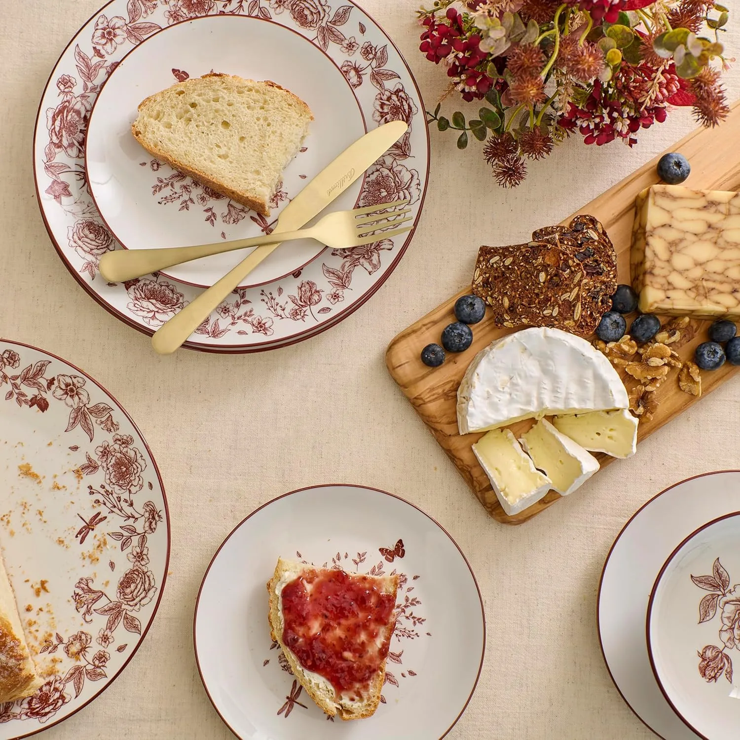 طقم أدوات مائدة سيراميك مكون من 16 قطعة طقم أواني طعام من البورسلين تتضمن أطباق وأطباق أدوات مائدة عصرية أنيقة مثالية للاستخدام اليومي #4