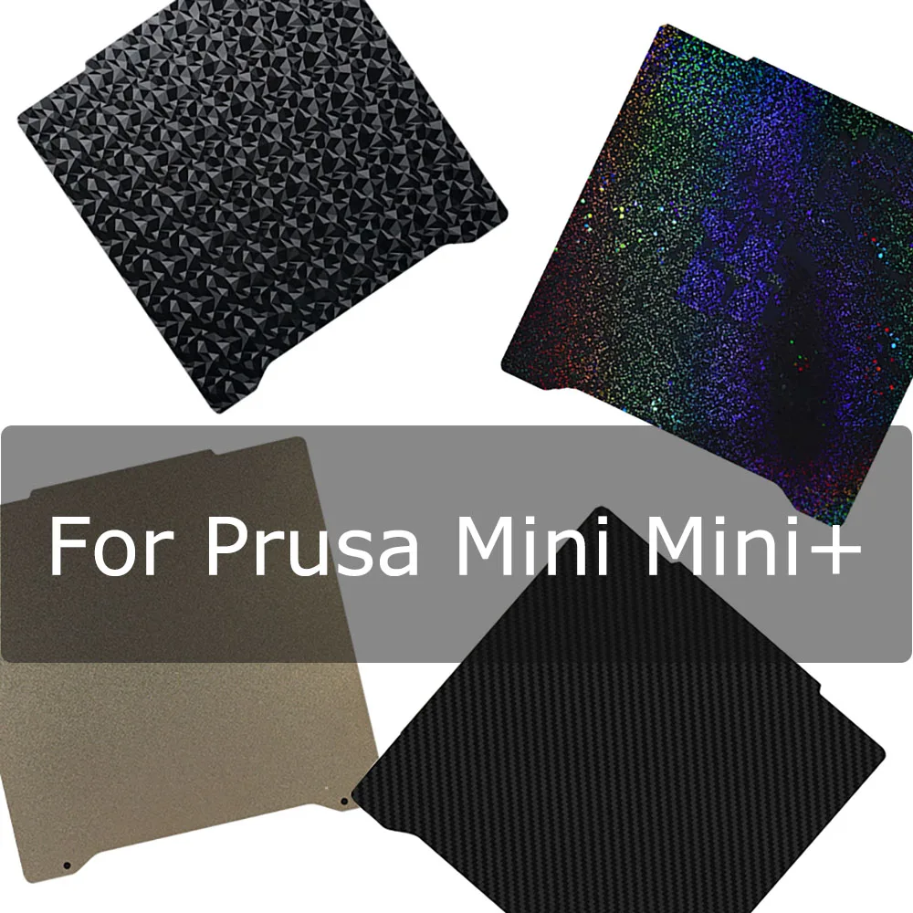 Upgrade Prusa Mini Mini+ Heatbed Build Plate Double-sided Textured PEI Powder-coated Spring Steel Smooth PET PEO Sheet New