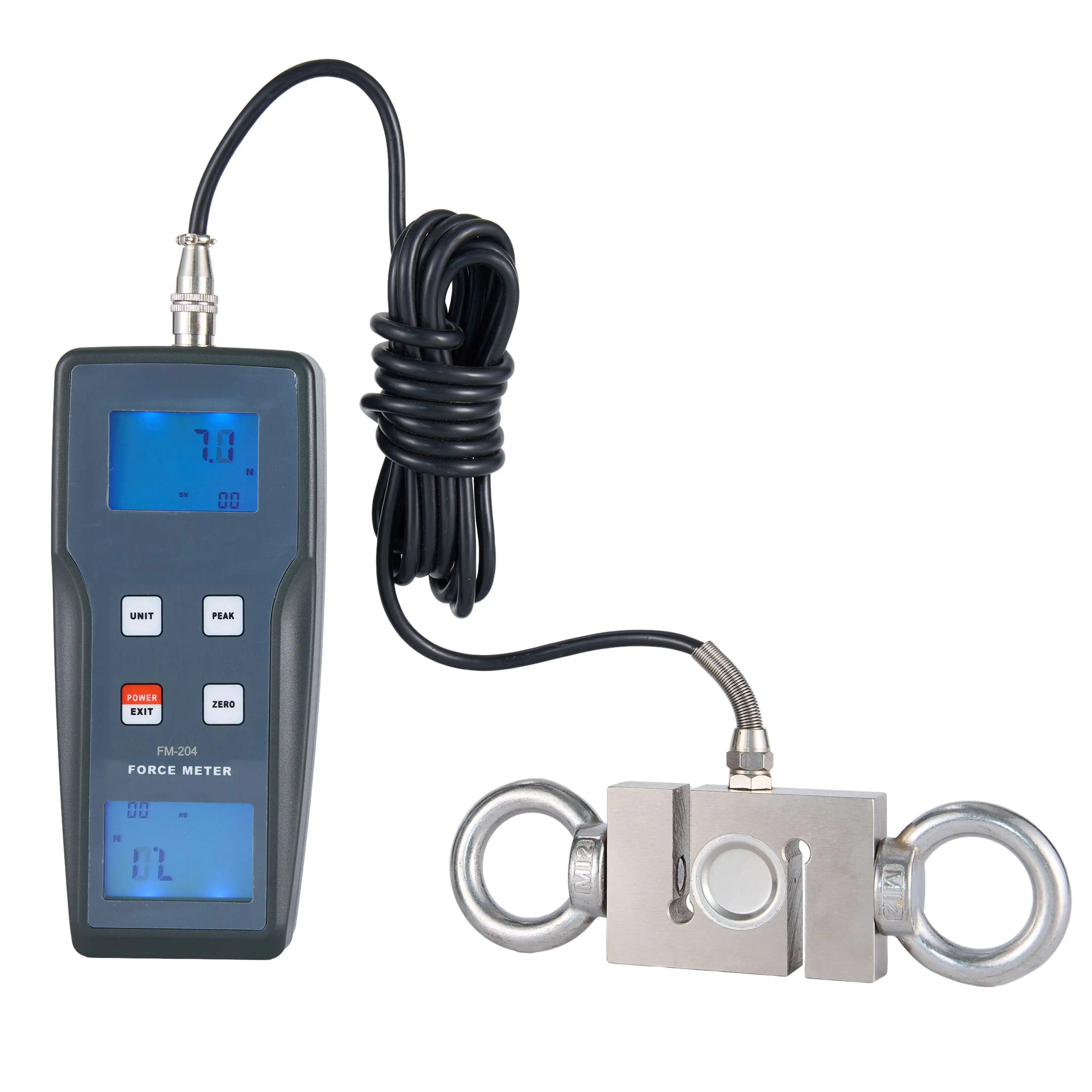 Digital display push-pull dynamometer FM-204-1000K tension tester ± 9800N ± 1000kgf pressure dynamometer insertion force tester