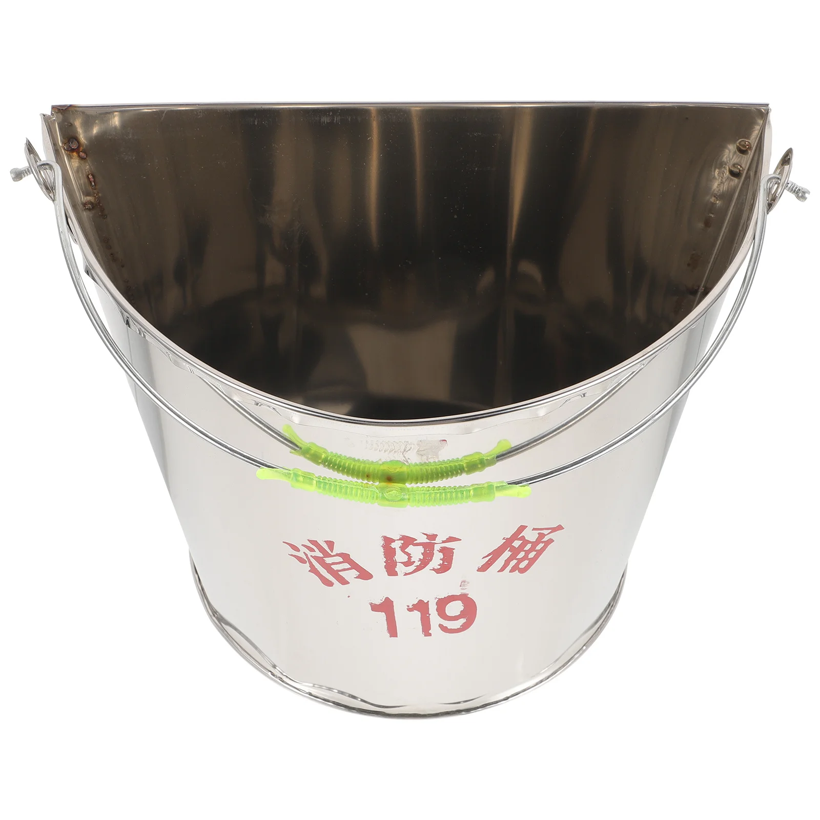 Durable Stainless Steel Emergency Sand Bucket Heat Resistant Practical for Fire Home Use Emergency Sand Bucket