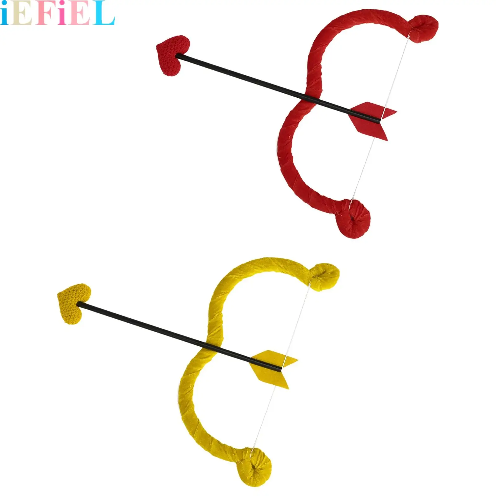 Conjuntos de arco de pelusa de Cupido y flechas en forma de corazón, accesorios de disfraz, suministro de Festival, accesorios para fotografía de fiesta temática de Carnaval