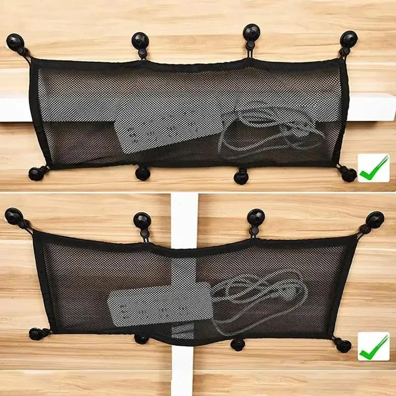 Socket Network Pocket Under Desk Cable Management Net Under Table Cord Management Mesh Organizer Flexible Wire Hiders