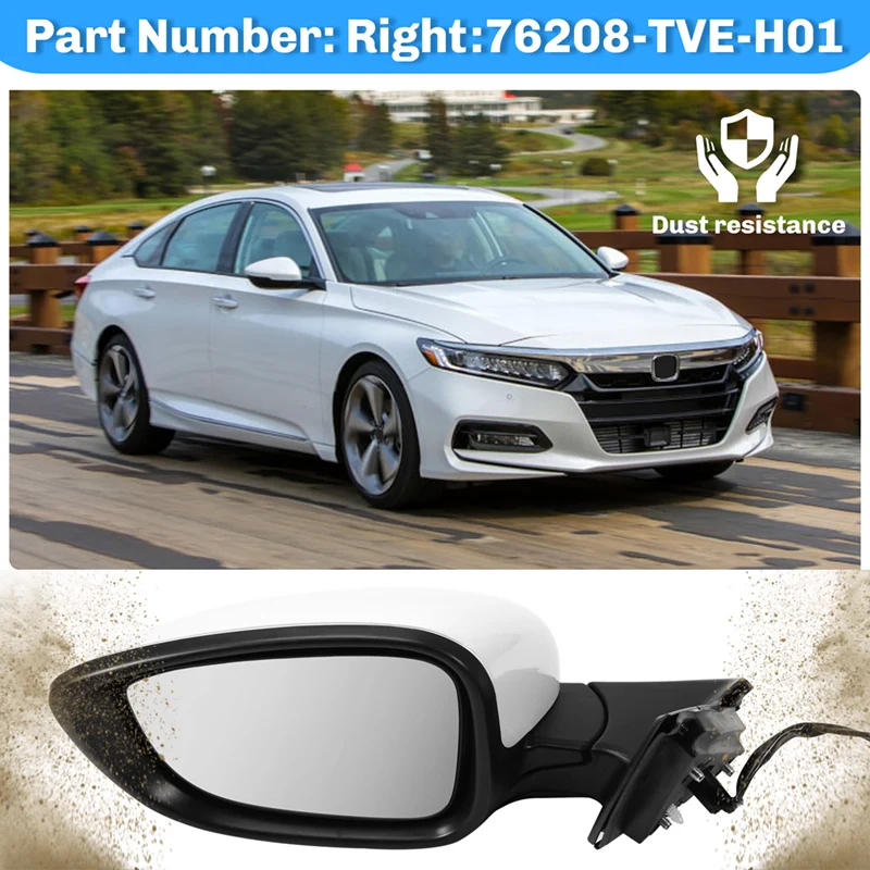 

Rearview Mirror Assembly Exterior Door Side Wing Mirror For Honda Accord CV1 2018-2022