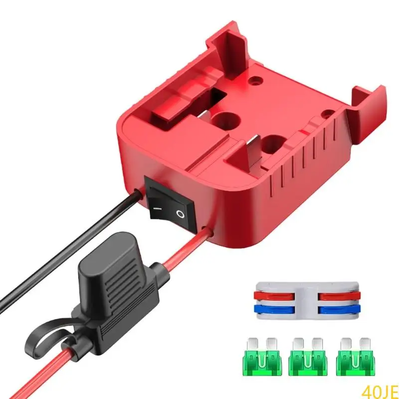 

40JE For 18V Battery Conversion Power Wheel Adapter 12AWG Wire Fuses Holder