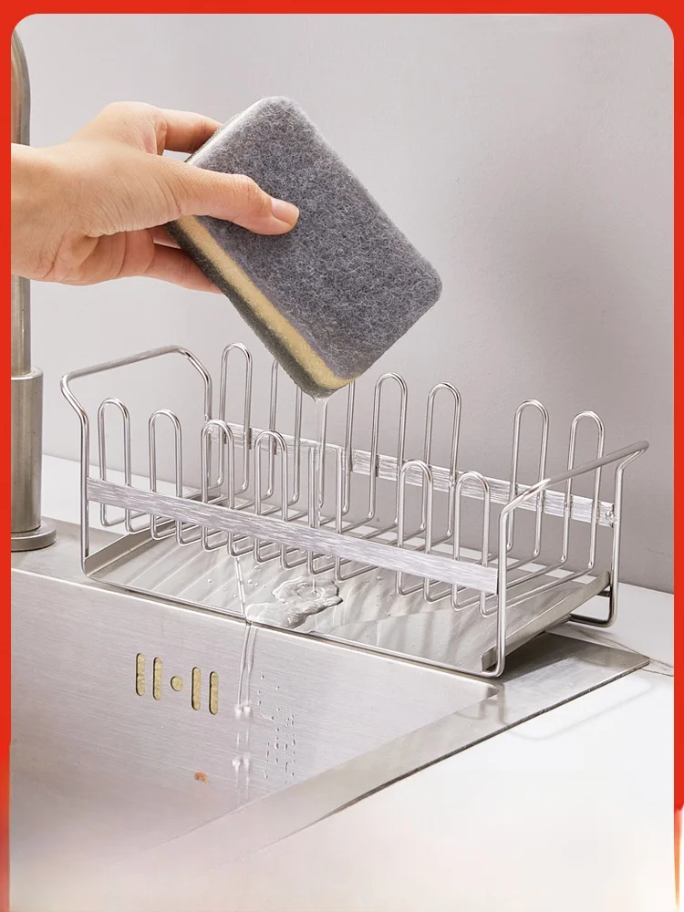 

Корзина-органайзер из нержавеющей стали 304 для кухонной раковины/окна/столешницы для губок, тряпок и моющих средств