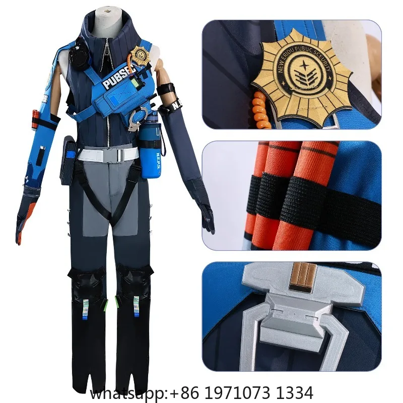 Game Zenless Zone Zero Cosplay Costume Seth Lowell Cos Outfits Criminal Investigation Team Halloween Carnival Party Suit Wig Men