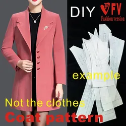 Clothing DIY pattern women's fashion coat coat pattern sewing design drawing BFY-210
