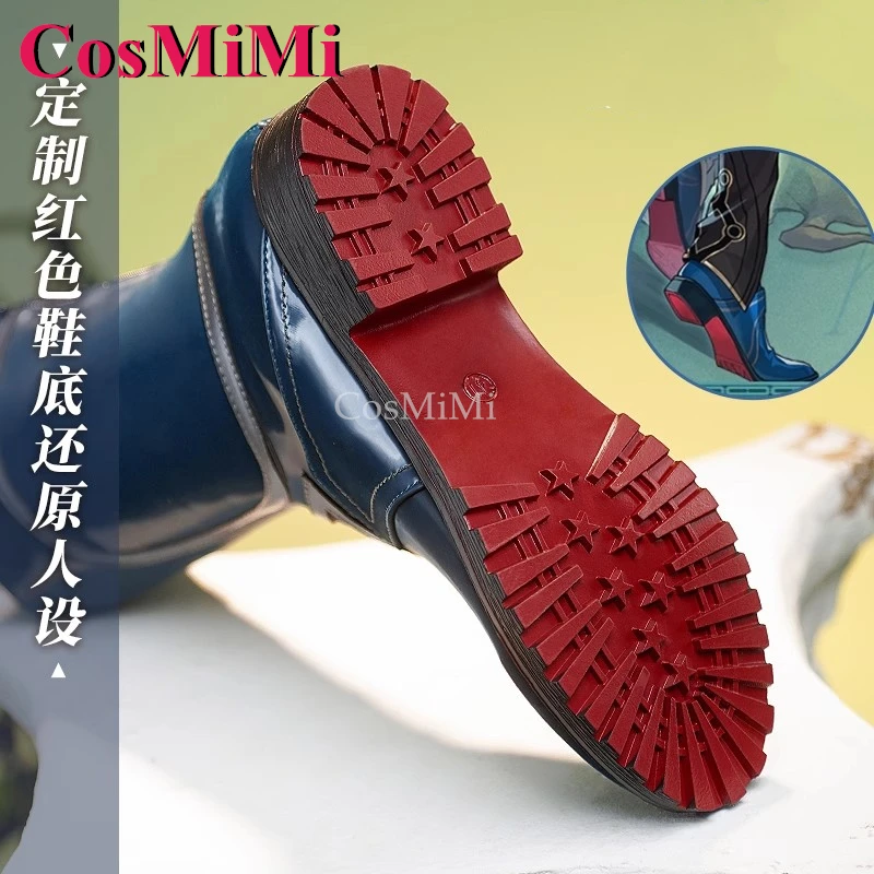 CosMiMi ゲーム Honkai: スターレールアナクサゴラス靴コスプレファッションユニバーサルコンバットブーツカーニバルパーティーロールプレイアクセサリー新
