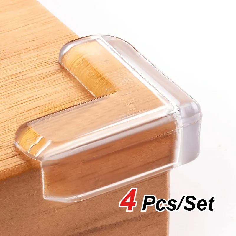 4 PCS/Set of Transparent Corner Protectors - Power Sockets and Furniture Corner Safety Stickers, Suitable for Various Scenarios