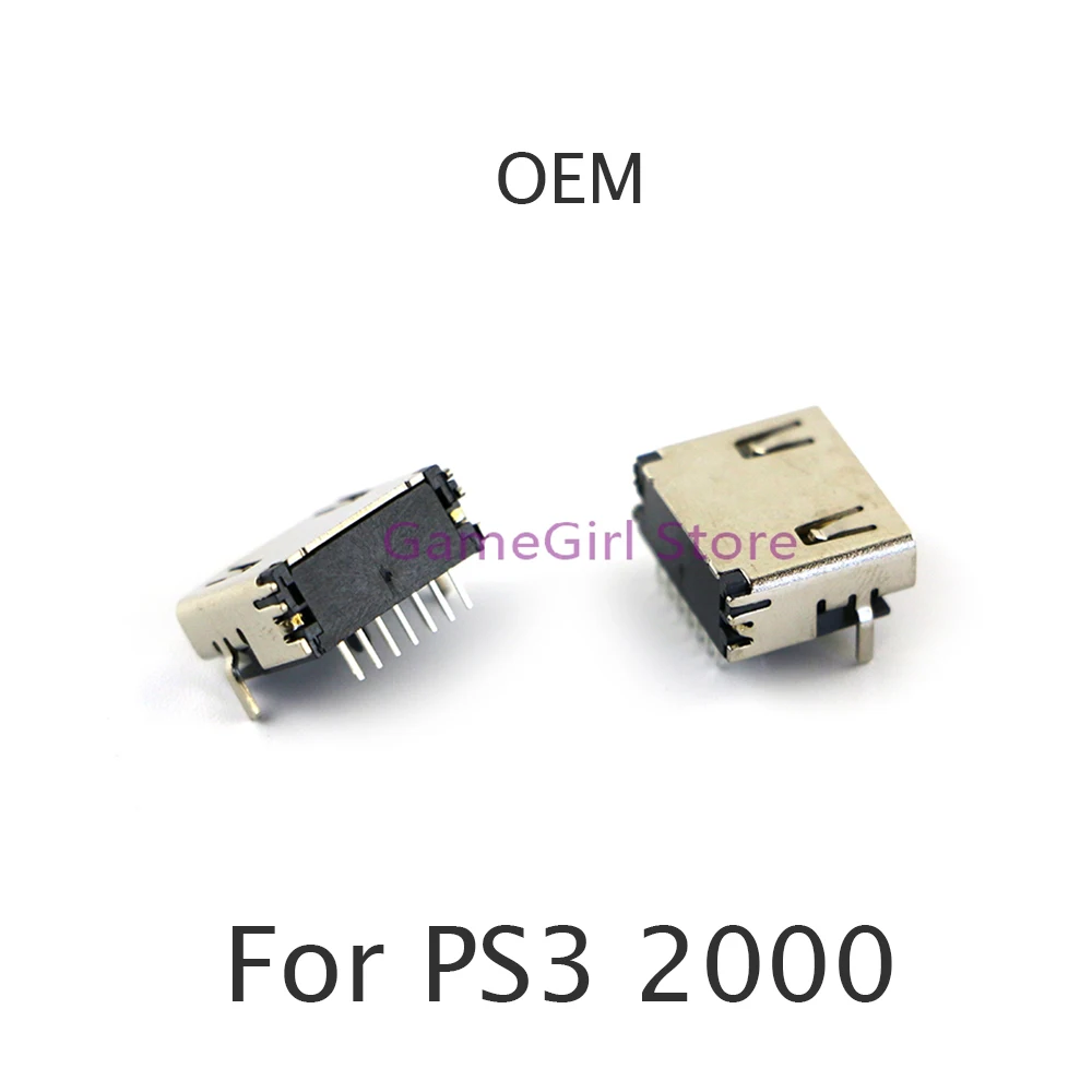 2pcs Replacement for Playstation 3 PS3 Slim 2000 HDMI-compatible Port Jack Socket Interface Connector