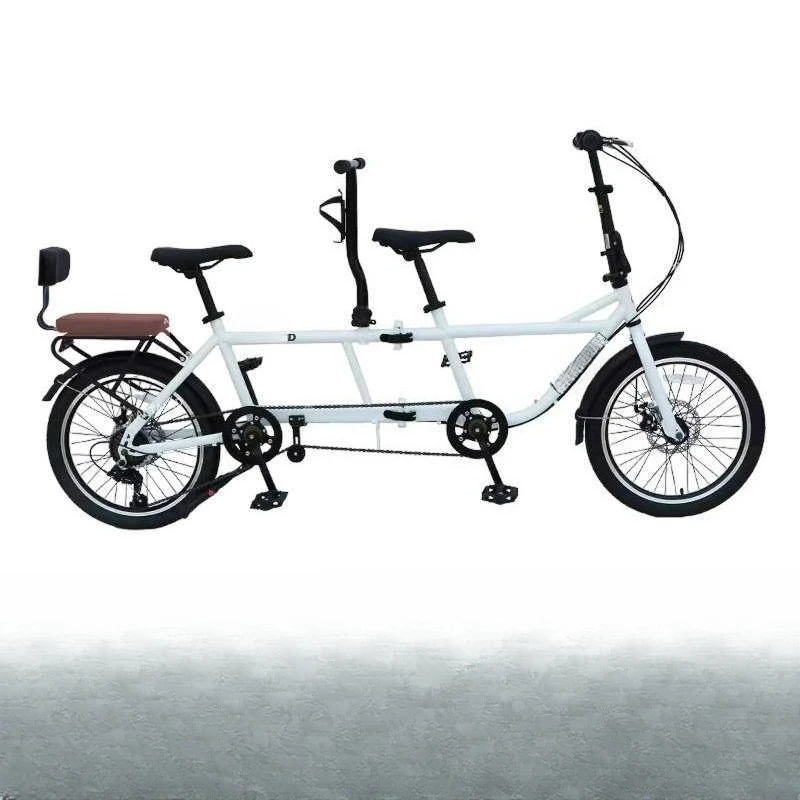 New double bicycle folding variable speed parent-child family car with baby three-person scenic rental sightseeing two-person