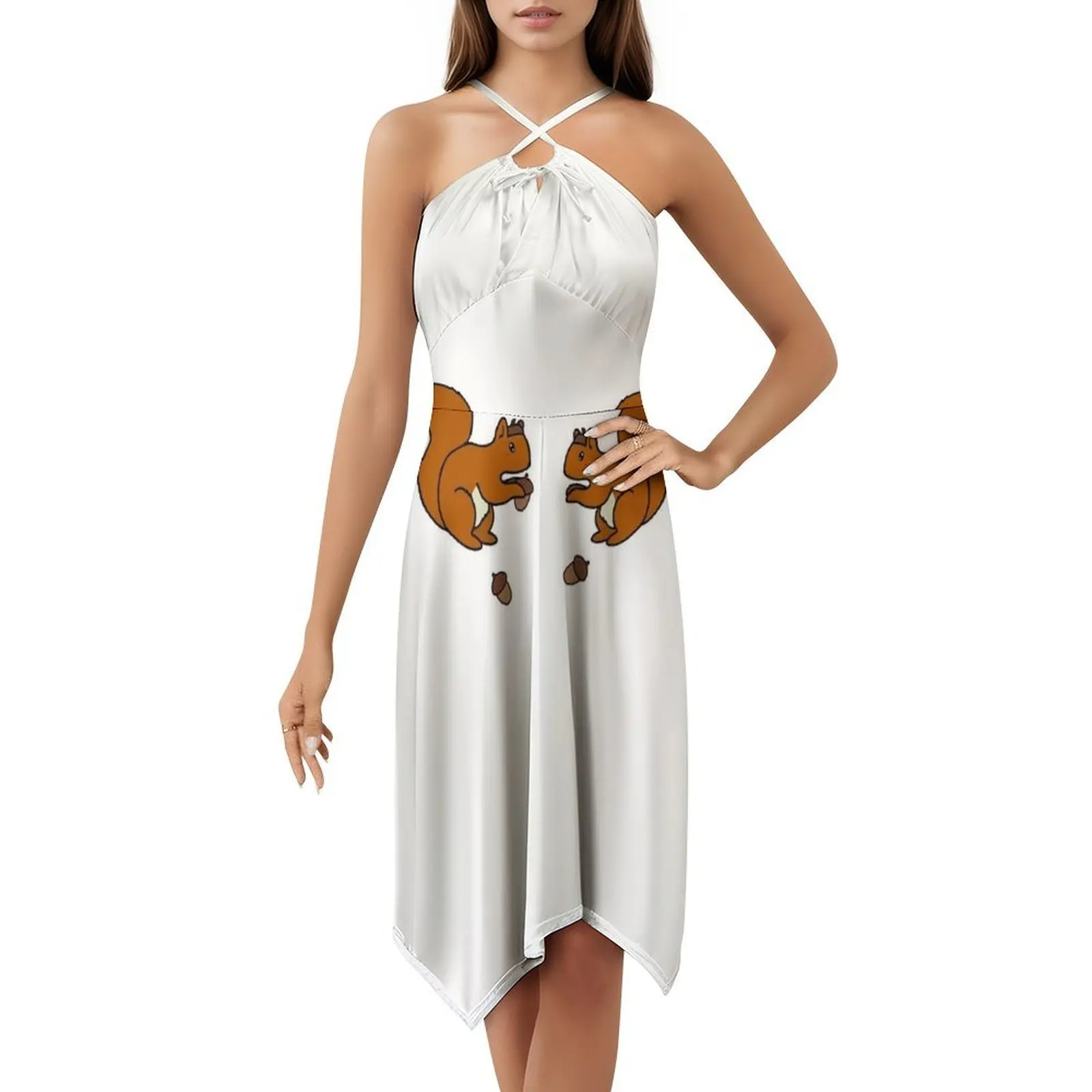 فستان على الطراز الكوري مع قبعات البلوط للنساء، فستان كاجوال أنيق للحفلات أو الارتداء اليومي، لطيف ورائع للأطفال #5