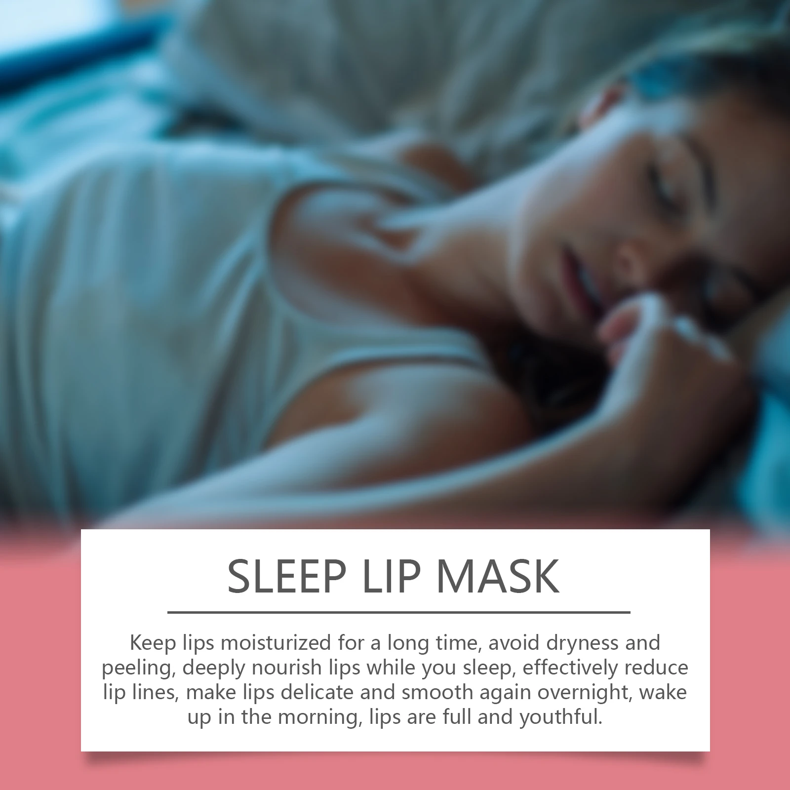 Berry Sleeping Lip Mask, Lip Repair Hydrating Moisturizing Elastic Moisturizing Nourishing Care Lip Gel