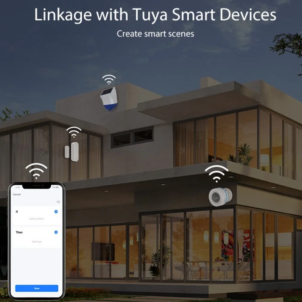 

Solar Powered Outdoor Alarm with IPX5 Waterproof Rating USB Charging and Three Alarm Tone Options for Security