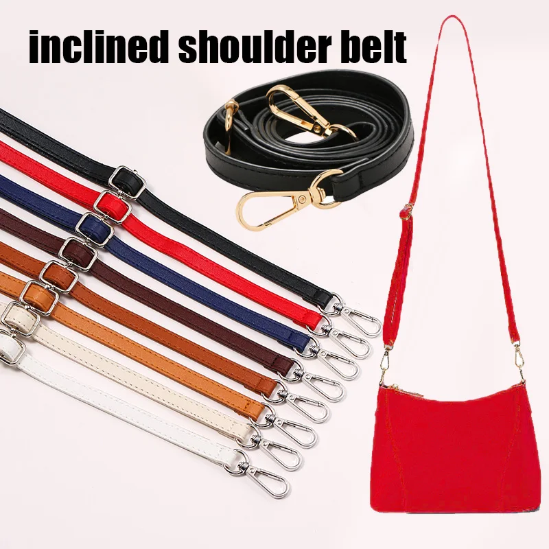 Solid Color PU Shoulder Strap 110-125cm Adjustable Replacement Bag Strap Soft Leather Accessories For Handbags Strap For Bags