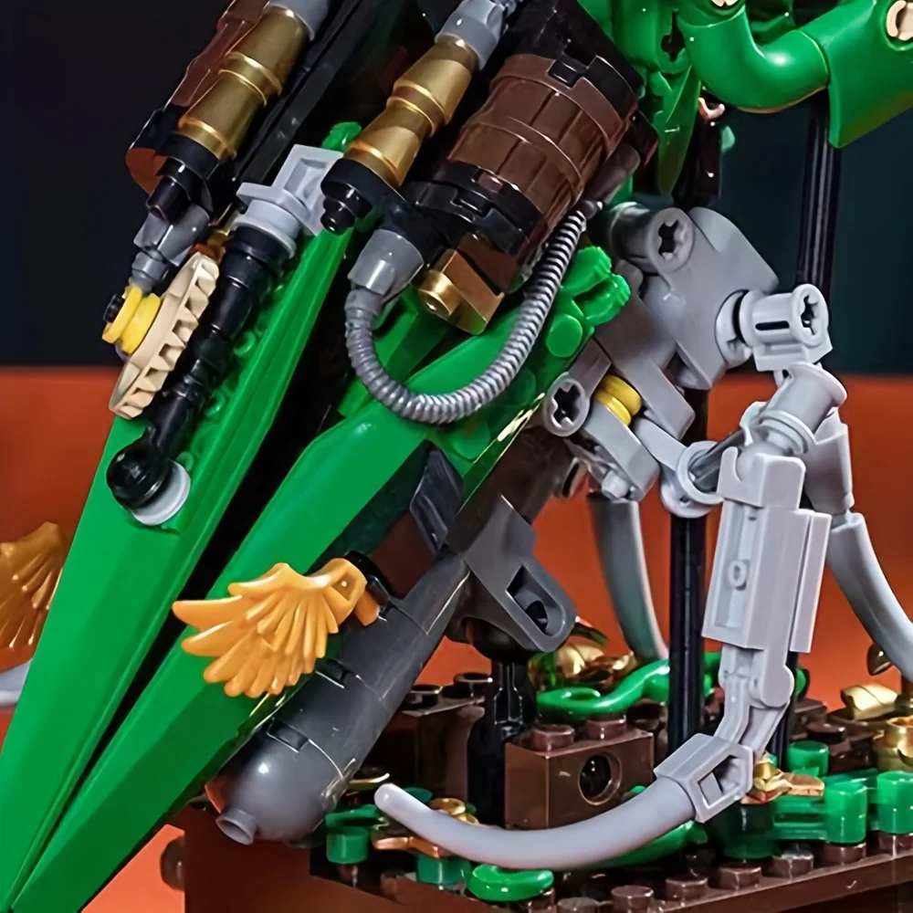 Technic Mechanical Mantis Building Blocks, ABS Material, Animal and Insect Shapes, Cool Desktop Decoration and Display