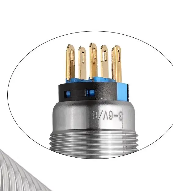 19mm Metal Rotary Button Momentary Rotary Push Button Switch 3Position 2NO2NC 3-6V ON-Off Waterproof Button Switch Part