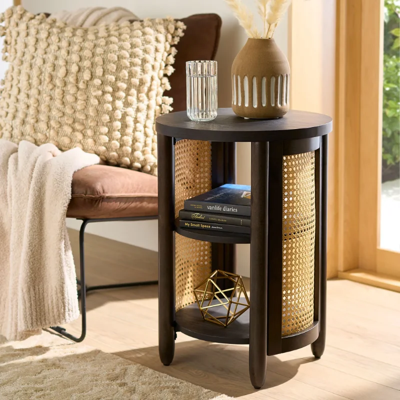 

Springwood Caning Side Table, Charcoal Finish Living Room Furniture