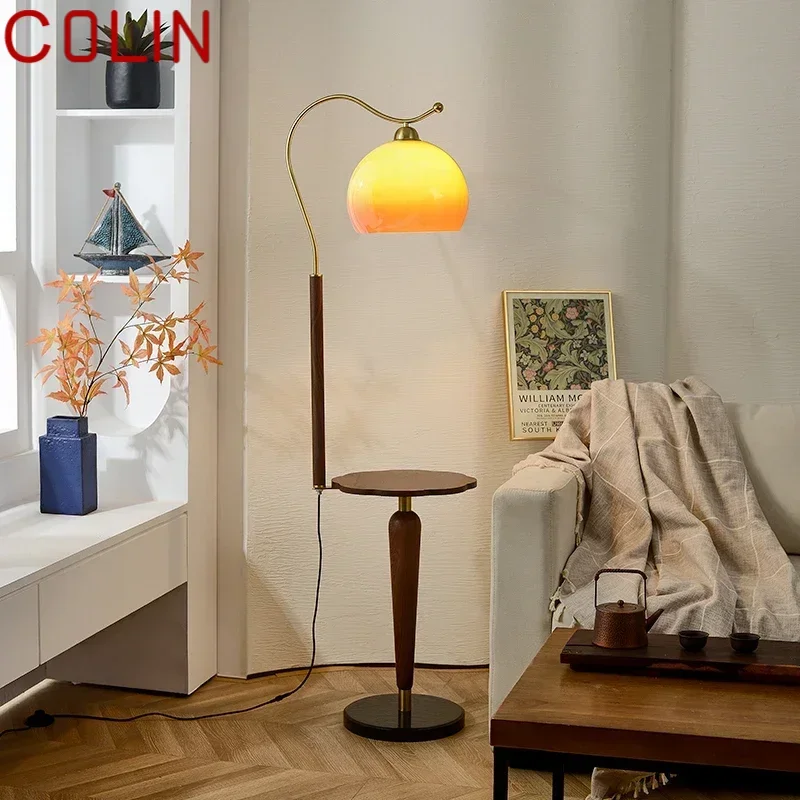 COLIN Contemporary Floor Lamp Luxury Living Room Bedroom Study Villa Hotel LED Retro Creativity Decorative Standing Light