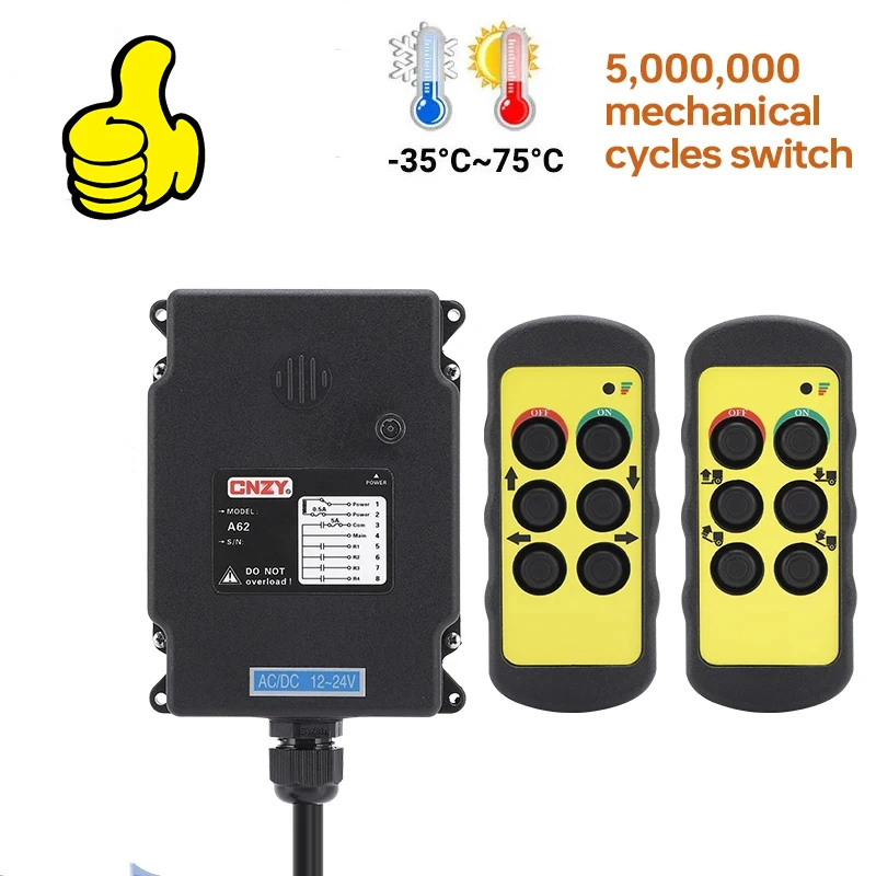 A61  Single Speed 4 Button Industrial Radio Car Tailgate Lift Crane Remote Control Switch Winch Hoist Track Crane Lift Control