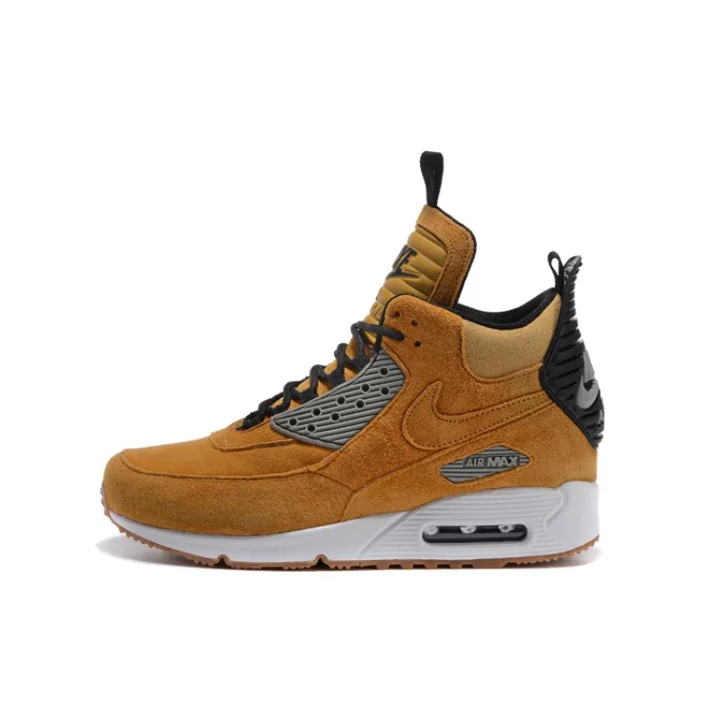 

Мужские кроссовки Nike Air Max 90, удобные высокие зимние кроссовки, мягкие кроссовки, уличные кроссовки в стиле ретро, коричневые