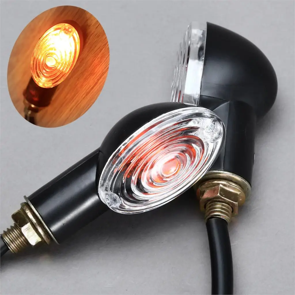 4Pcs Motorcycle Motor Turn Signal Blinker Light Indicator Amber Bulb Motorbike Lamp Universal For Honda Suzuki Yamaha 12V