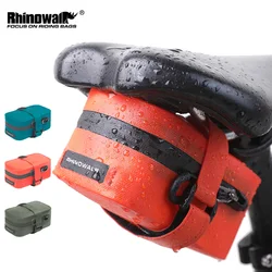 Rhinowalk Bicycle Saddle bag Waterproof Bike Seatpost Tail Bag Portable Cycling Storage Tool Bag Universal Fit Folding Bike