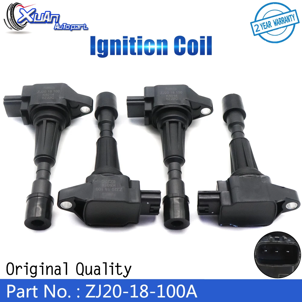 XUAN High Quality Car Ignition Coil ZJ20-18-100 For 11-15 Mazda 2 1.5L-L4 Mazda 3 1.4L 1.6L 2011-2014 CUF2163 CU1530 CF73