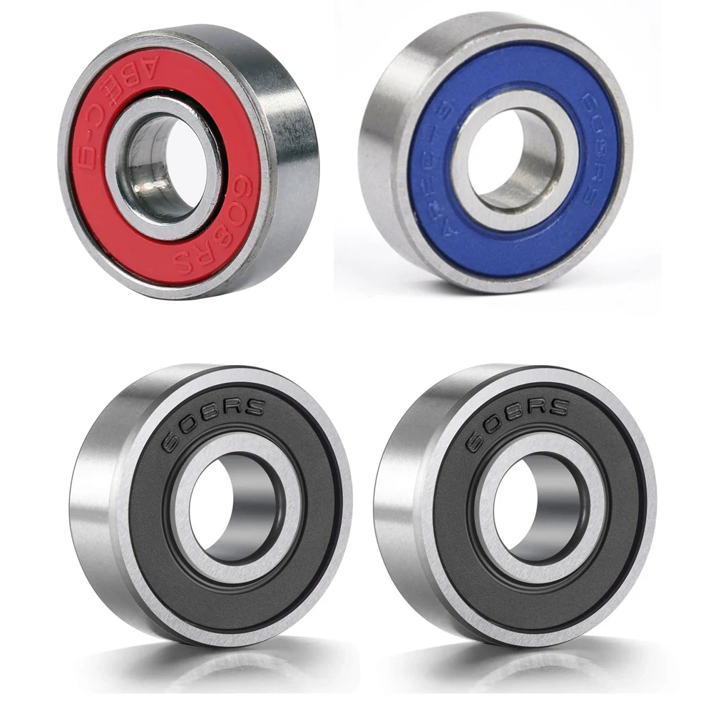 

20pcs Ball Bearings 608RS 8x22x7mm Carbon Steel Miniature Bearing Skateboard Scooter Deep Groove Roller Skate Bearing