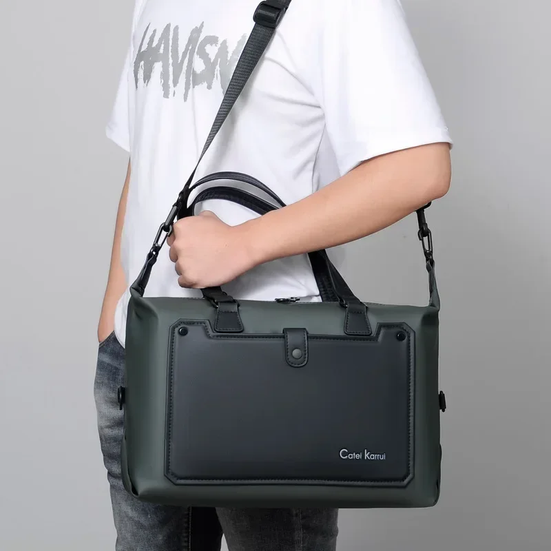 Imagem -02 - Casual Moda Viagem Totes Homens Bolsa de Mão Único Ombro Homens Bolsa de Grande Capacidade Negócio Crossbody Bolsa Masculino Top-handle Bags