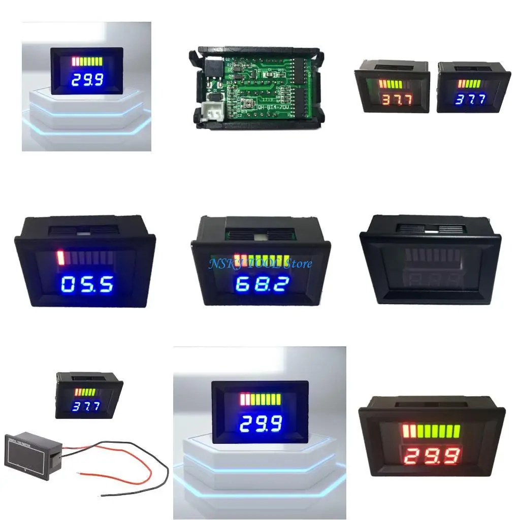 Монитор емкости батареи L8RC, вольтметр с LCD дисплеем
