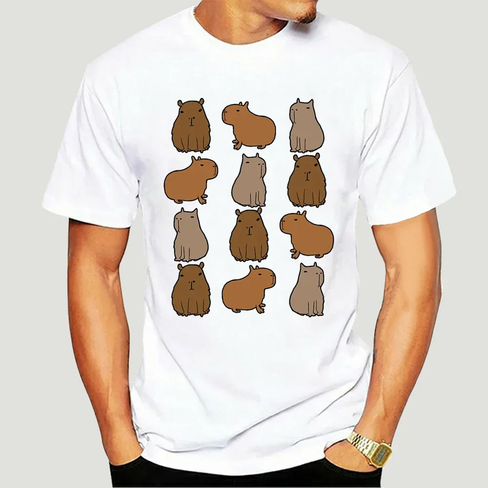 Streetwear Capybara Man Cute Animal Pattern Mens Clothing Streetwear  Informal New Arrival vintage  anime Four Seasons Cotton