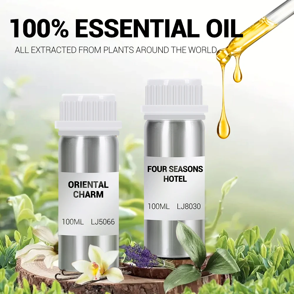 100ML Hotel Perfume Oil Essential Oils for Diffuser Pure Plant Room Fragrance Air Purifier Home Office Aroma Diffuser Oil