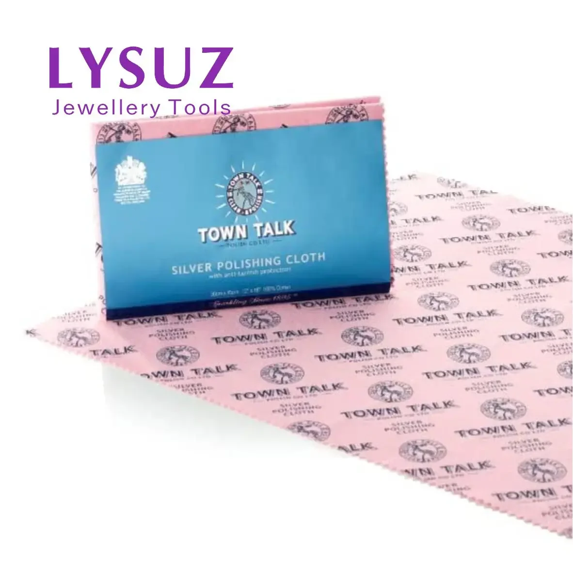 قماش Town Talk-Silver ، مضاد للتشويه ، ساعات تنظيف ، ألياف قطنية طبيعية ، أصلية ، 30 × 45 ، تلميع 12 × 18 بوصة