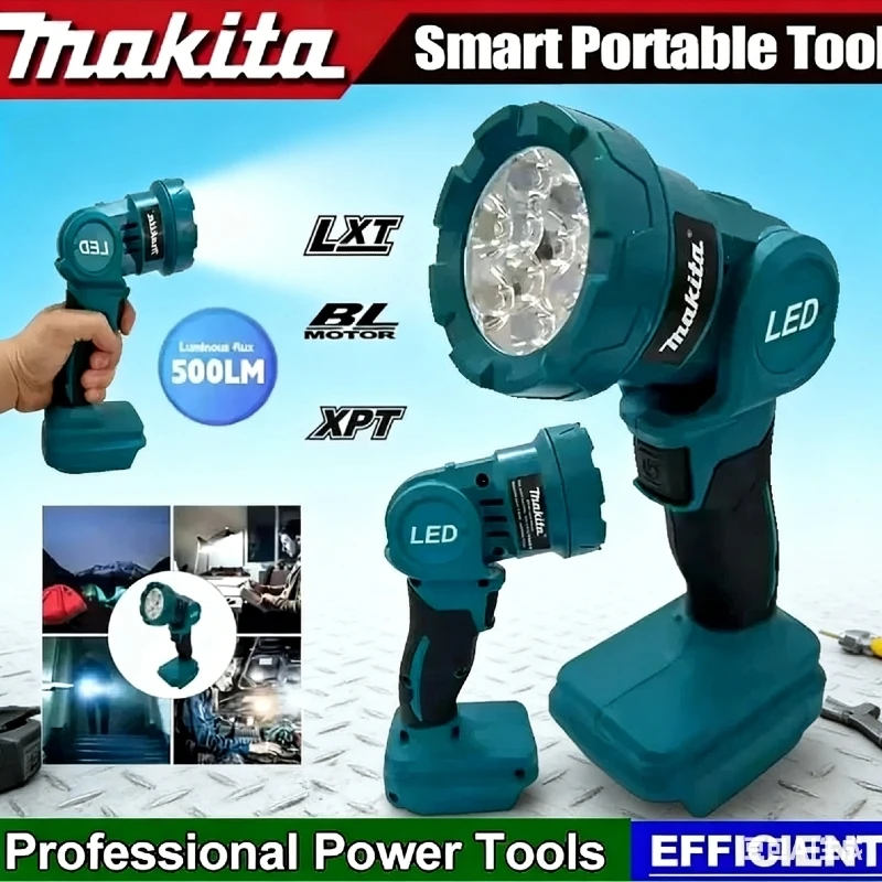 

Аккумуляторный светодиодный рабочий фонарь Makita, перезаряжаемый фонарик, электроинструмент для использования в помещении и на улице, ночной прожектор, инструмент для Makita 18V 20V