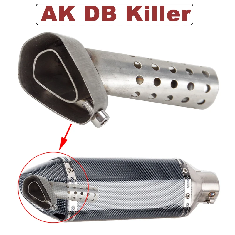 For Akrapovic 40mm*57mm Motorcycle Exhaust Muffler Escape DB Killer Adjustable Reduce Noise Sound Eliminator