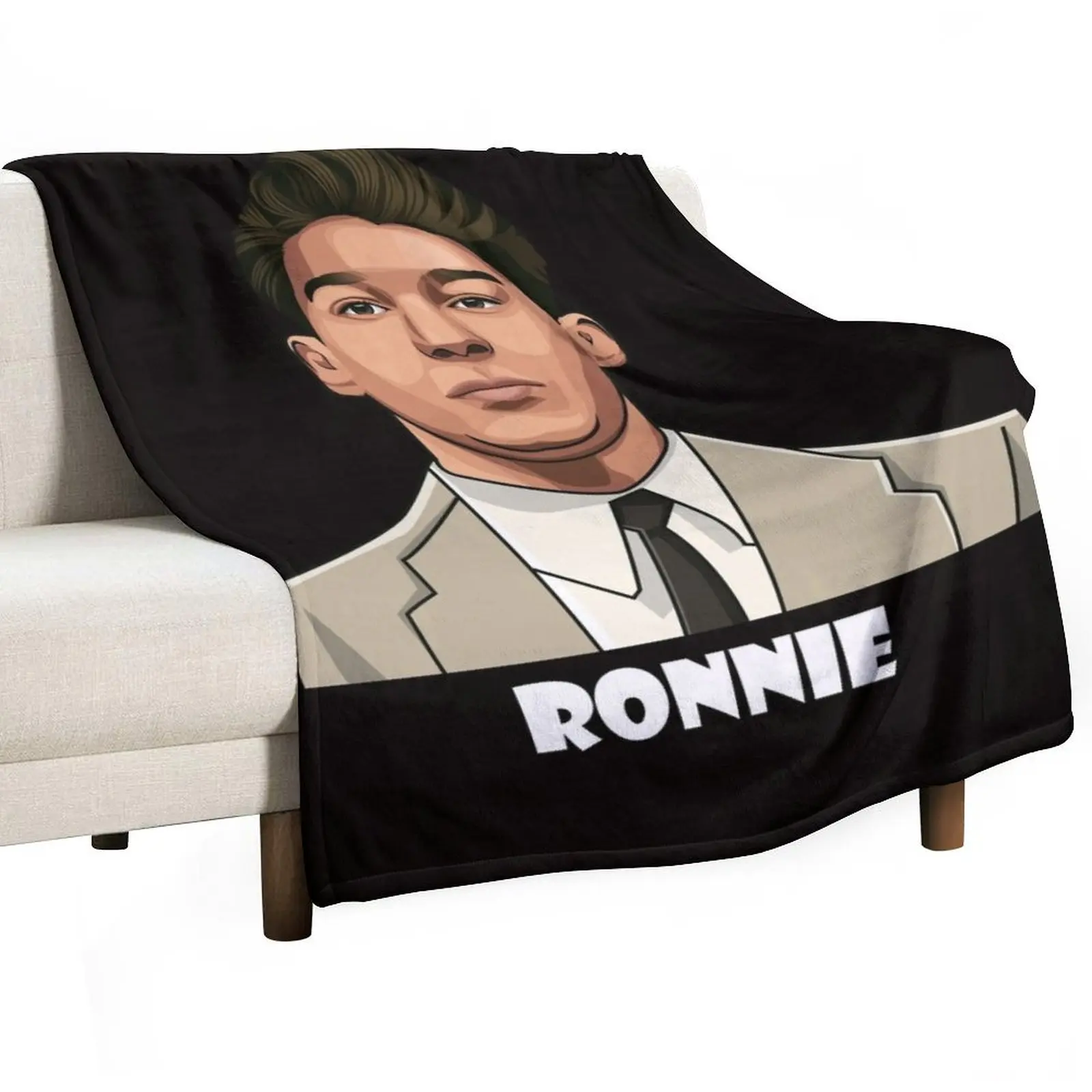 THE CARTOON KRAYS (young Ronnie) Throw Blanket blankets and throws warm for winter Blankets