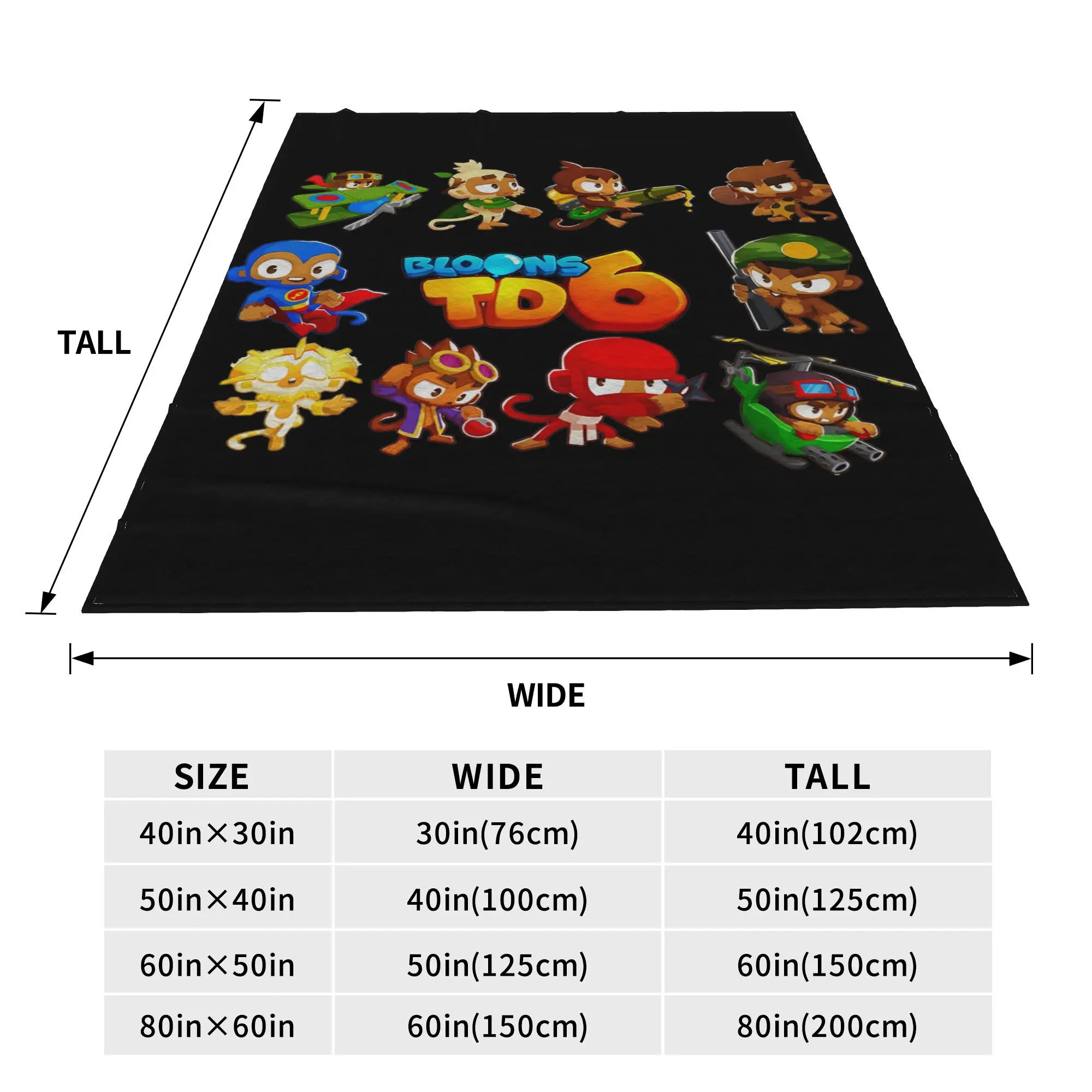 BTD6 Compilation Blanket Soft Warm Flannel Throw Blanket Cover for Bed Living room Picnic Travel Home Sofa