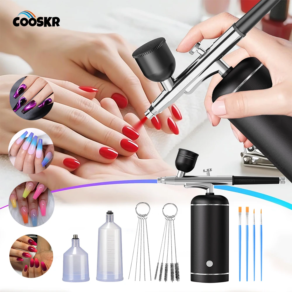 

Аэрограф с компрессором Беспроводной портативный аэрограф для рисования ногтей Пистолет-распылитель Ремесла Уличный арт Аэрограф с компрессором