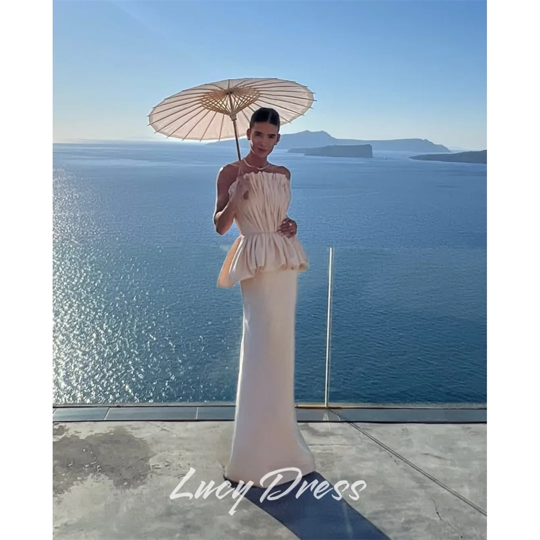 

Lucy Satin One-Shoulder Ivory Mermaid Evening Dress 2026 Prom Dress Elegant Formal Evening Ladies Women Women Customized 2026