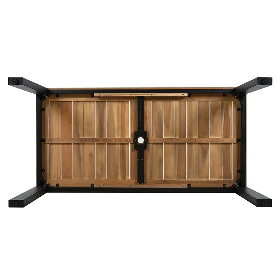 

TREXM 7-компонентный набор столов и стульев для патио, деревянный обеденный стол на 6 с отверстием для зонта, 2 кресла, 4 боковых стула, уличное патио